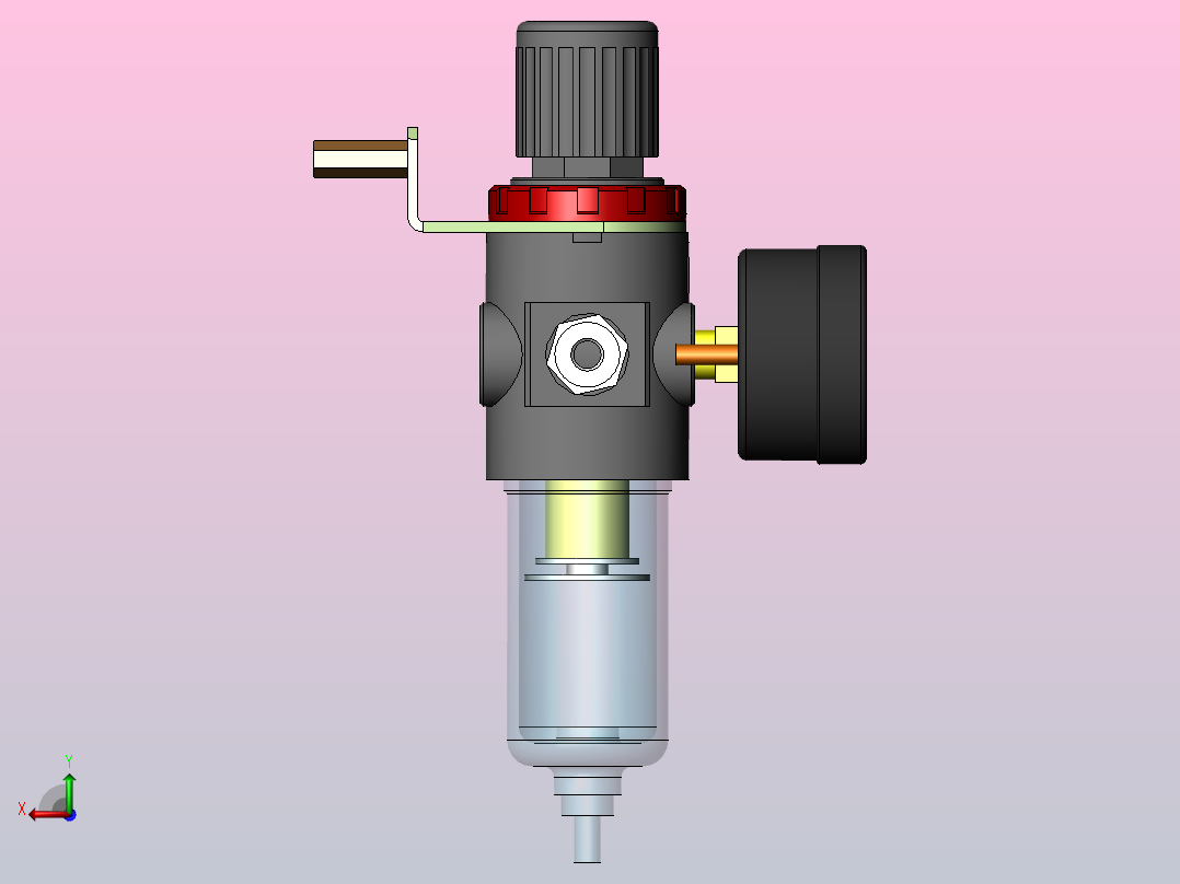 油水分离器AFR2000-ZG747B后视图