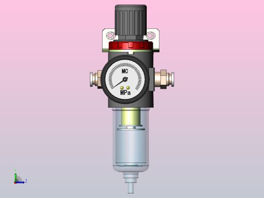 油水分离器AFR2000-ZG747B左视缩略图