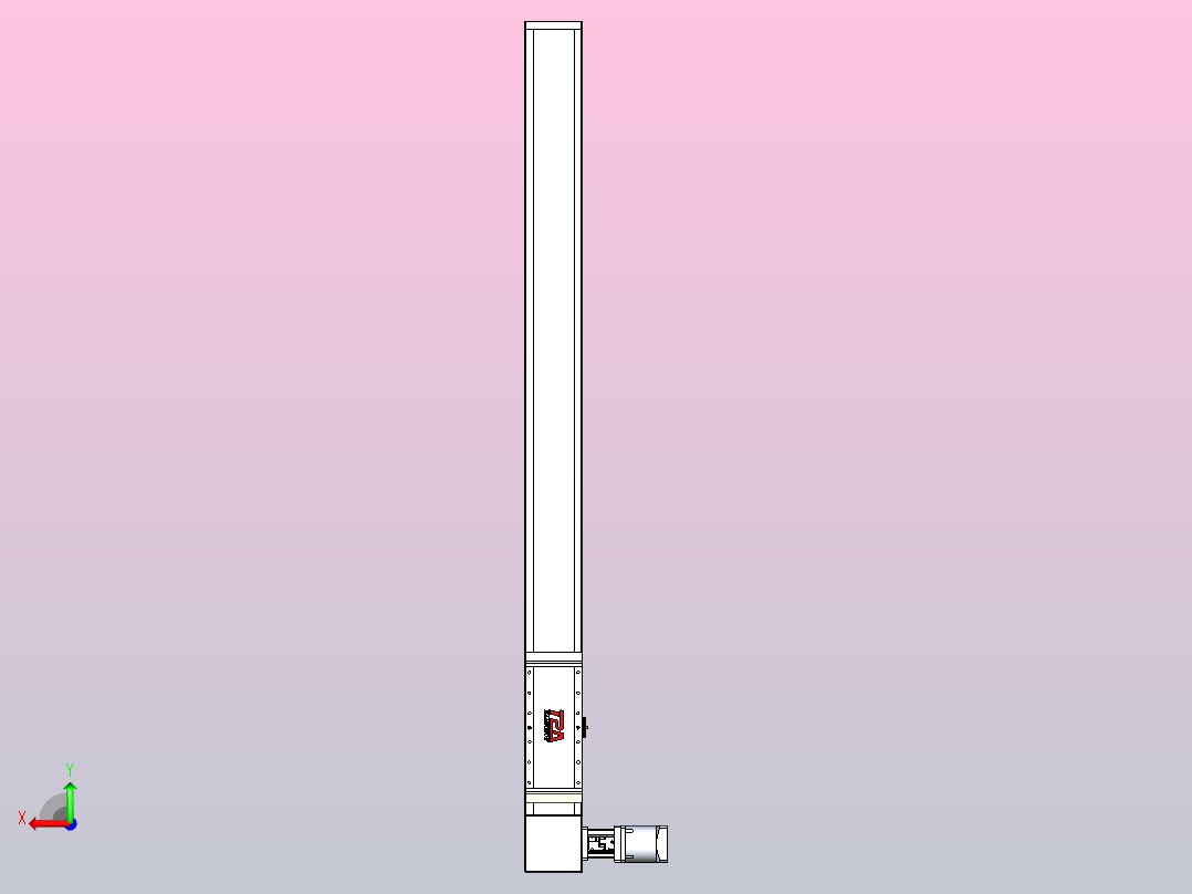 伺服电机集成皮带传动直线执行器TPA-OCB-140-256-L1350-DR-J90-N3后视图