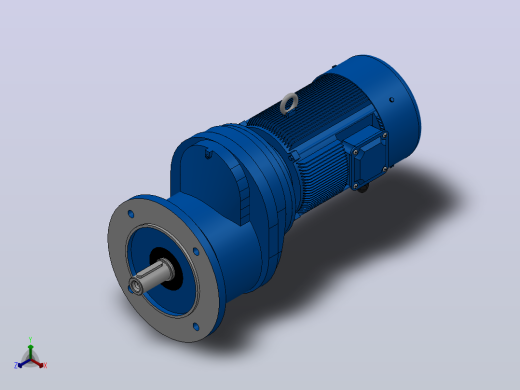 RXF67法兰轴伸式安装斜齿轮减速机RX67-Y0.25-4P-71-M1-0°-Φ200