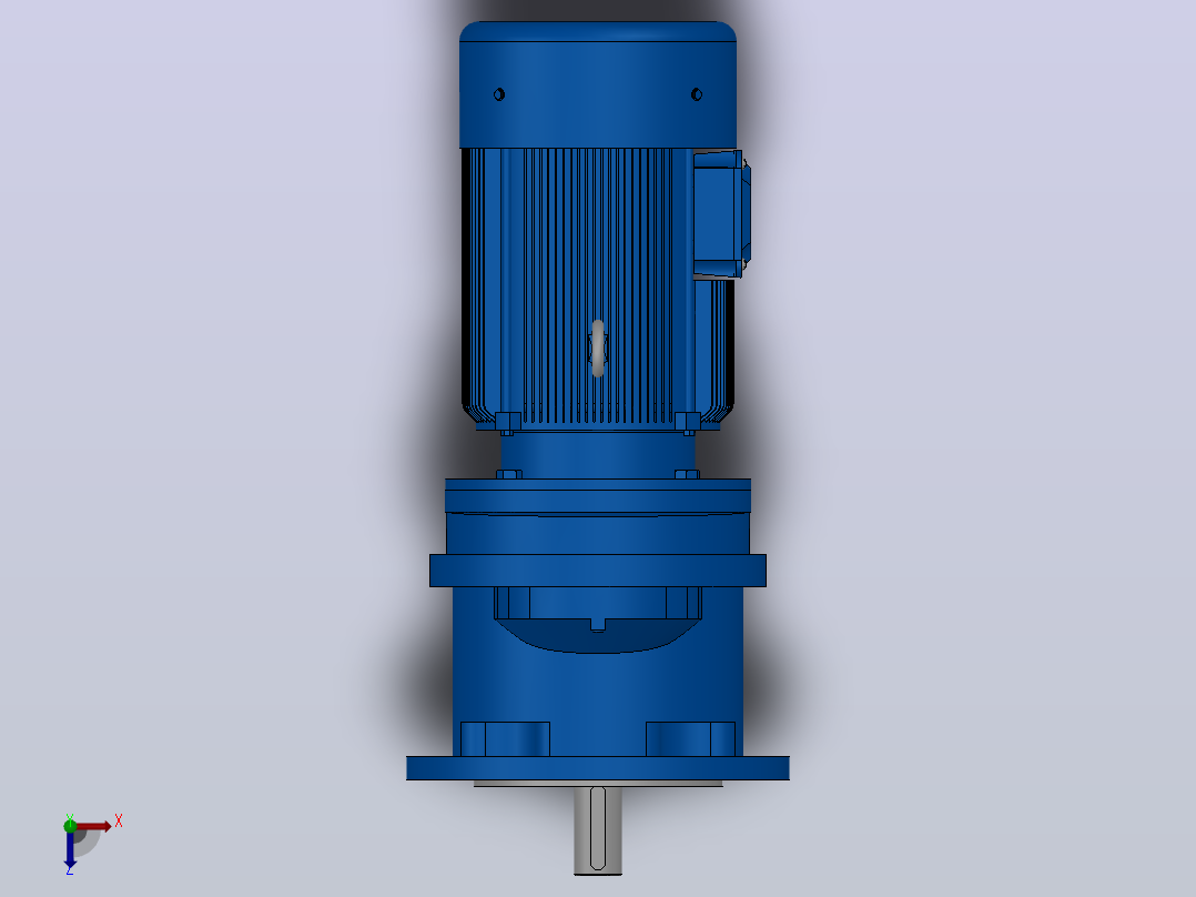RXF67法兰轴伸式安装斜齿轮减速机RX67-Y0.25-4P-71-M1-0°-Φ200俯视图