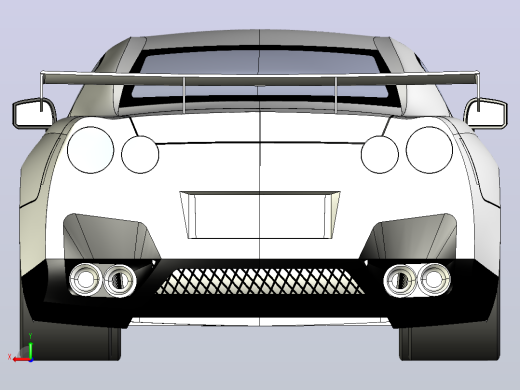 日产 GTR R35跑车后视缩略图