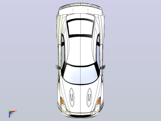 日产 GTR R35跑车俯视缩略图