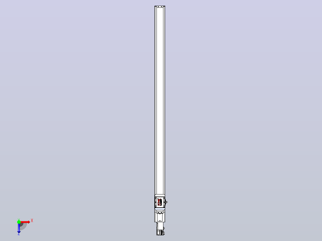 滚珠丝杠直线轴带导轨全封闭TPA-HCR-65S-1610C-L1150-M-Y-P10-N3俯视图
