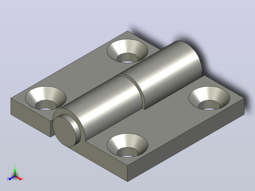 铰链合页HFG12-50A正等轴测缩略图