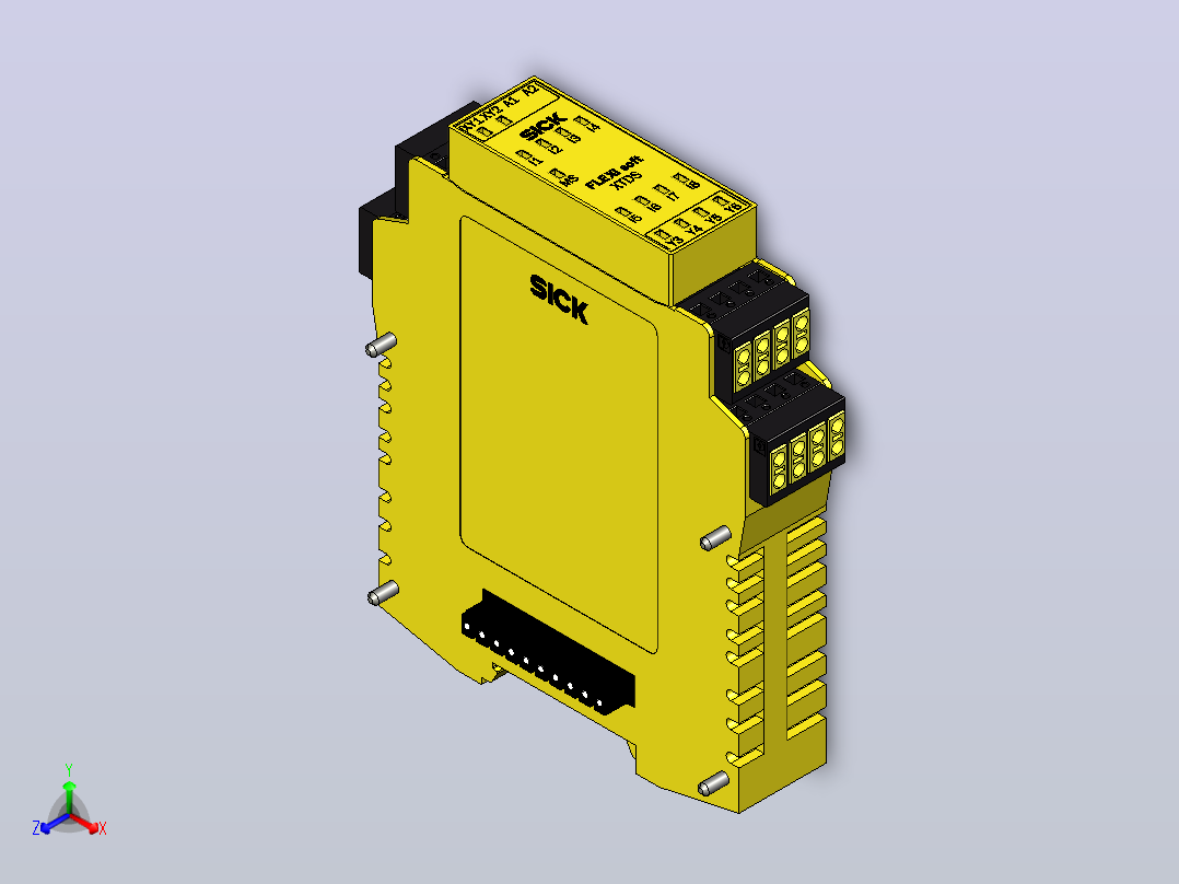 FX3-XTDS84002安全控制器正等轴测图