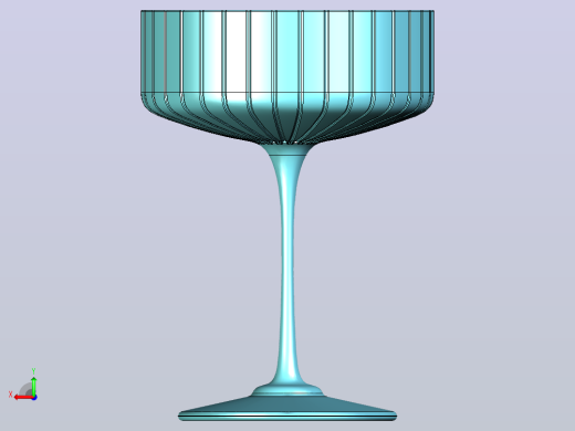 脊形跑车香槟酒杯后视缩略图