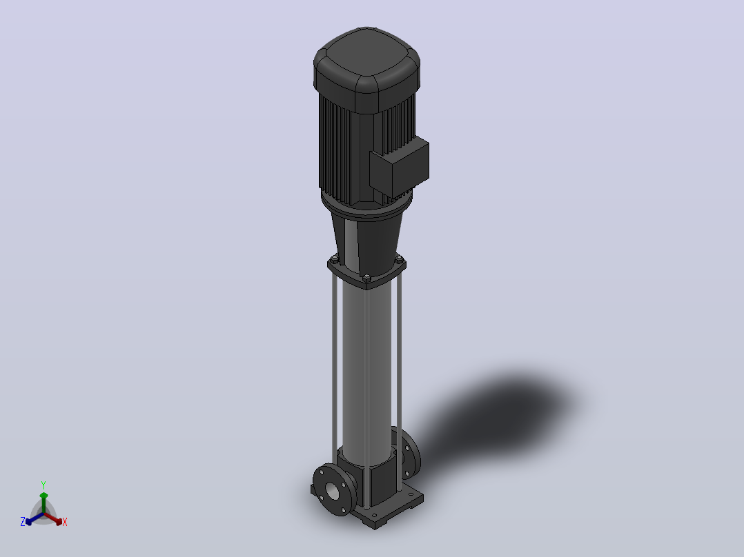 南方泵CDM32-100-18.5KW-（DN65）正等轴测图