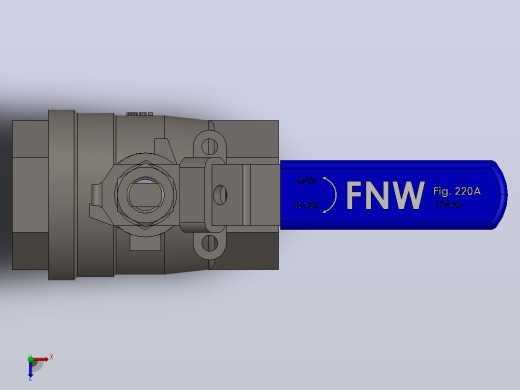 FNW-FNW220ASEH二片式内螺纹球阀俯视缩略图