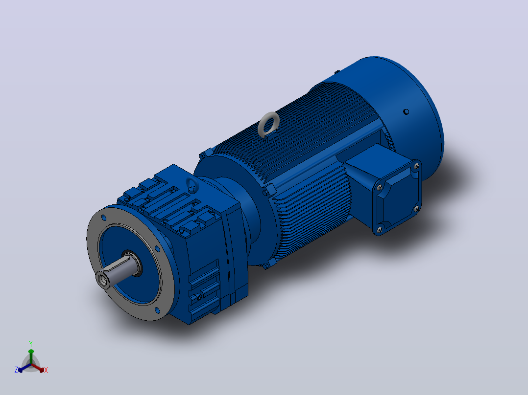 RF77法兰轴伸式安装斜齿轮减速机RF77-YVB5.5-4P-132S-M1-0°-Φ250主视图