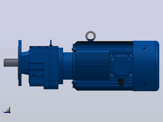 RF77法兰轴伸式安装斜齿轮减速机RF77-YVB5.5-4P-132S-M1-0°-Φ250右视缩略图