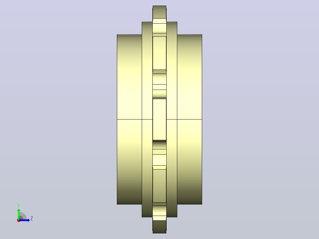 JS YS300-7-10T-R35-C1机加工主动轮左视图