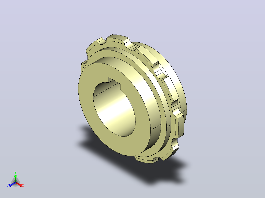 JS YS300-7-10T-R35-C1机加工主动轮正等轴测图