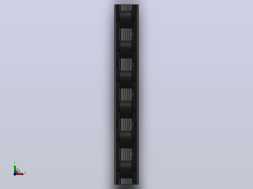 带有法兰轮的防静电输送滚轮6系列 40x40 经济型D30-300mm俯视缩略图