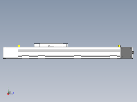 DMEB65-RTCR欧规同步带模组直线模组（电机右折直连）[DMEB65-L15S350-DT400-C2U-RTCR]左视缩略图