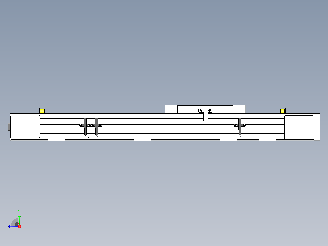 DMEB65-RTCR欧规同步带模组直线模组（电机右折直连）[DMEB65-L15S350-DT400-C2U-RTCR]右视图