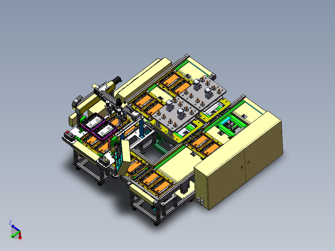 华为平板电脑点AB胶自动生产线（热容点胶机）