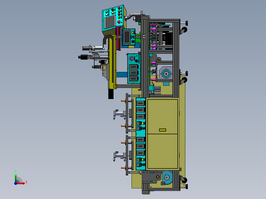 华为平板电脑点AB胶自动生产线（热容点胶机）前视图