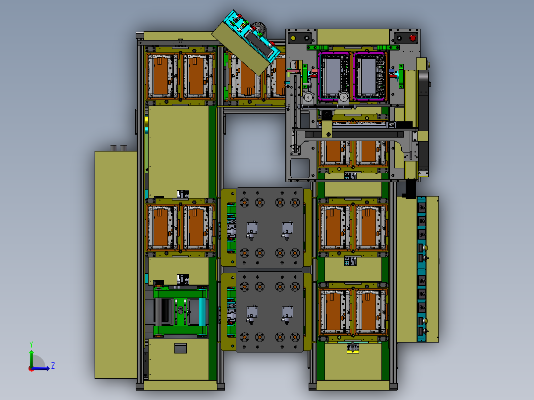 华为平板电脑点AB胶自动生产线（热容点胶机）左视图