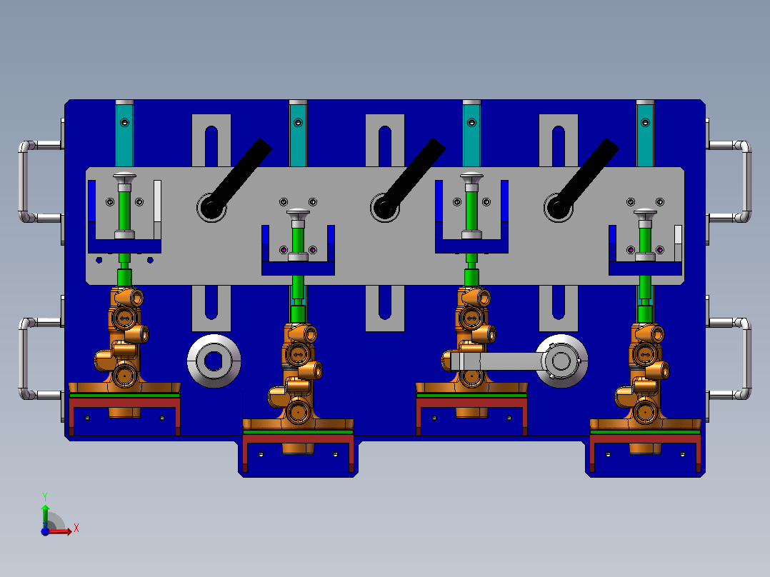 制动主缸测量夹具前视图