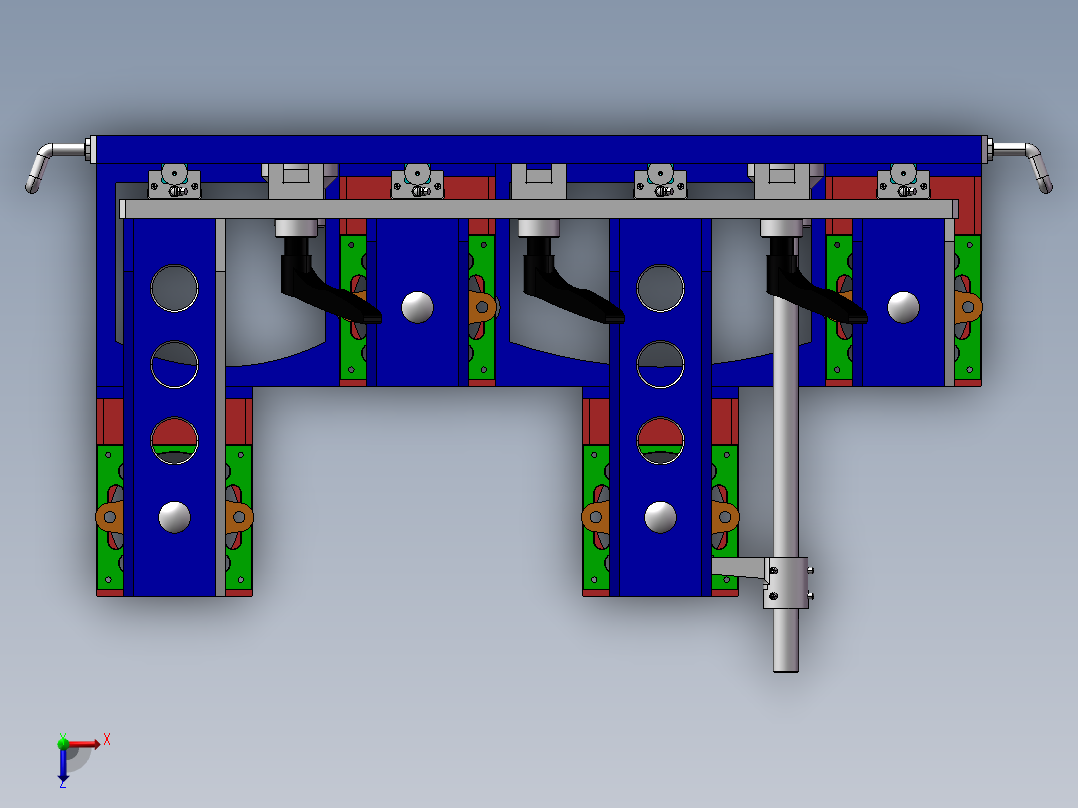 制动主缸测量夹具俯视图