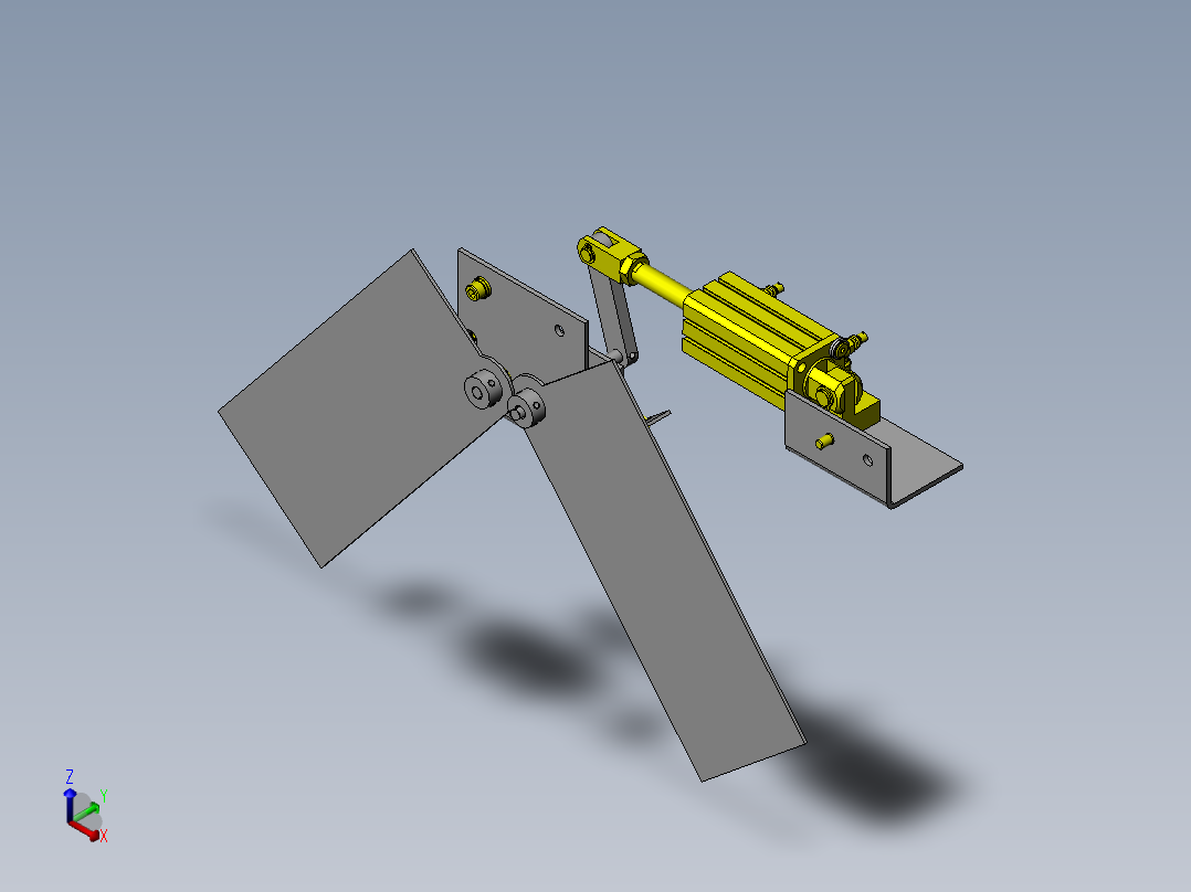 门开关机构正等轴测图
