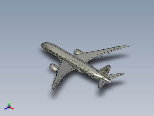 71-波音787全尺寸模型 sw step正等轴测缩略图