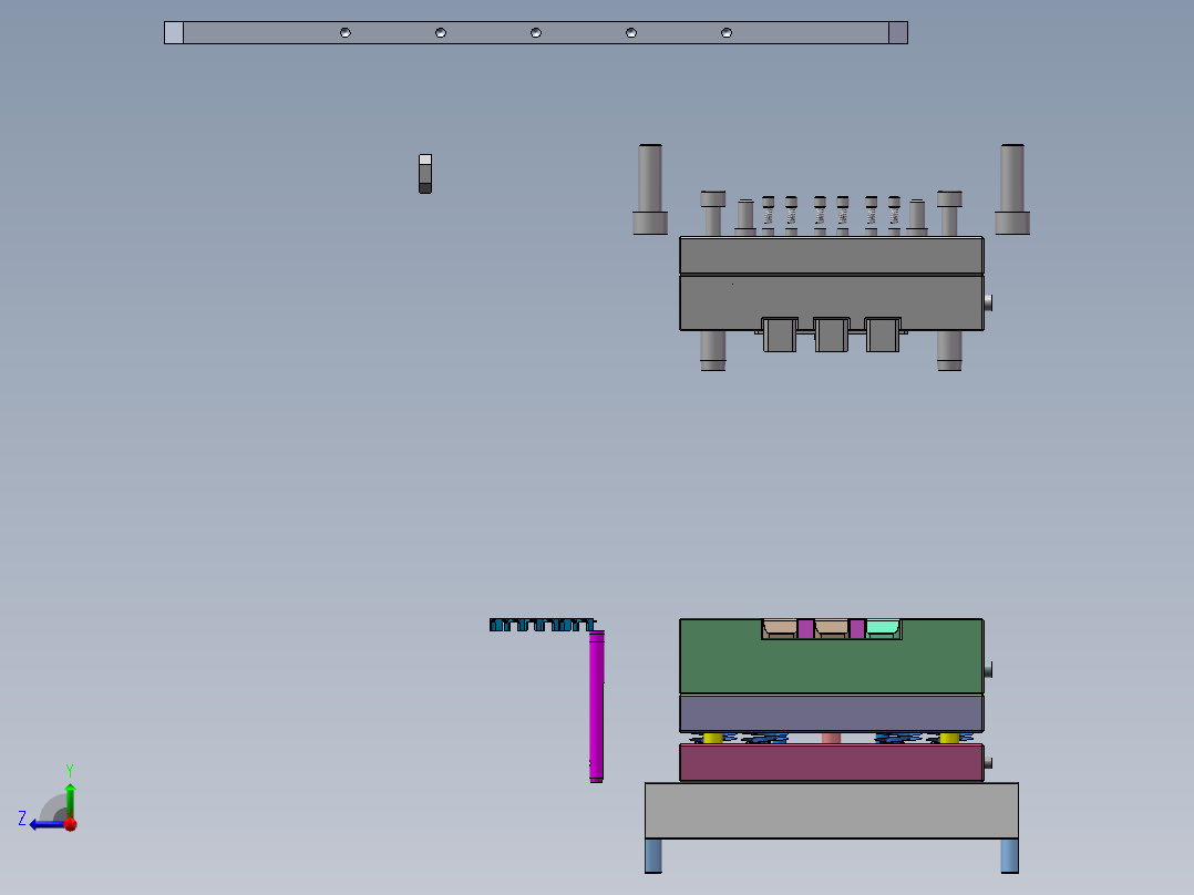 电子元件自动整形机（sw16可编辑+工程图）右视图