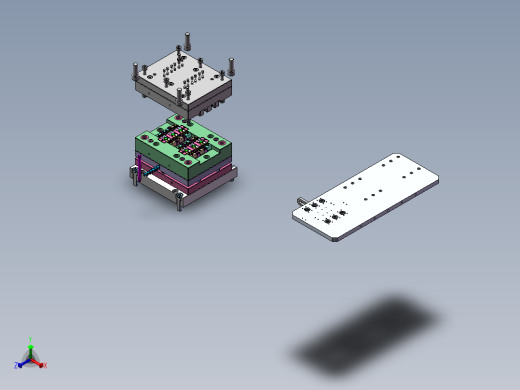 电子元件自动整形机（sw16可编辑+工程图）正等轴测缩略图