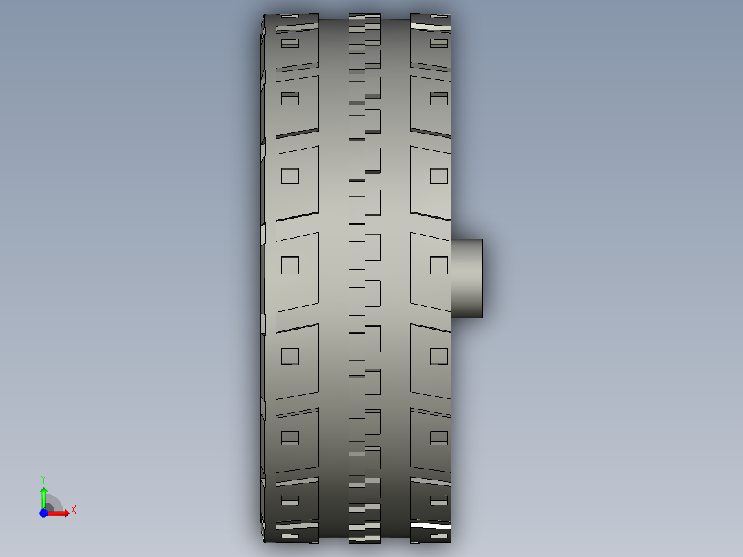 汽车轮胎3d模型前视图