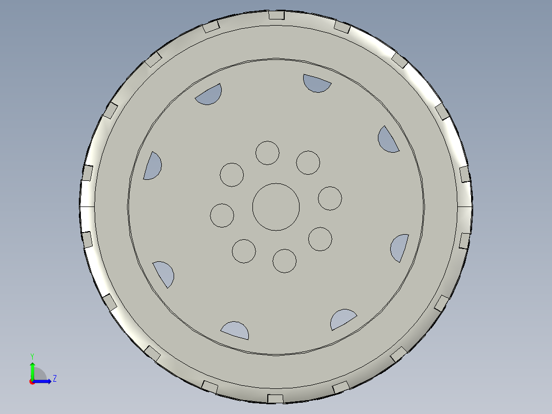 汽车轮胎3d模型左视图