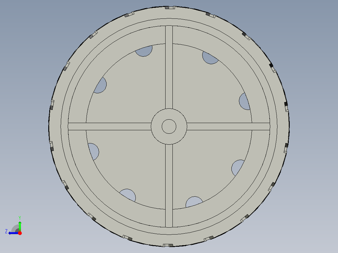汽车轮胎3d模型右视图