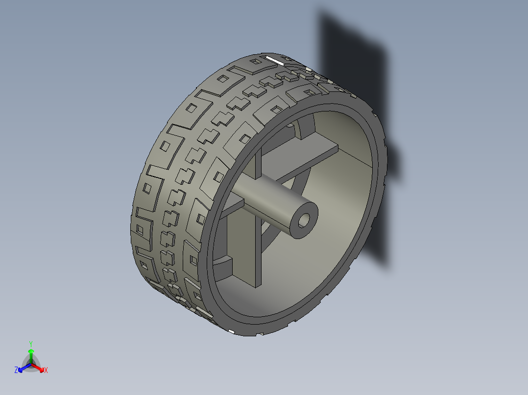 汽车轮胎3d模型正等轴测图