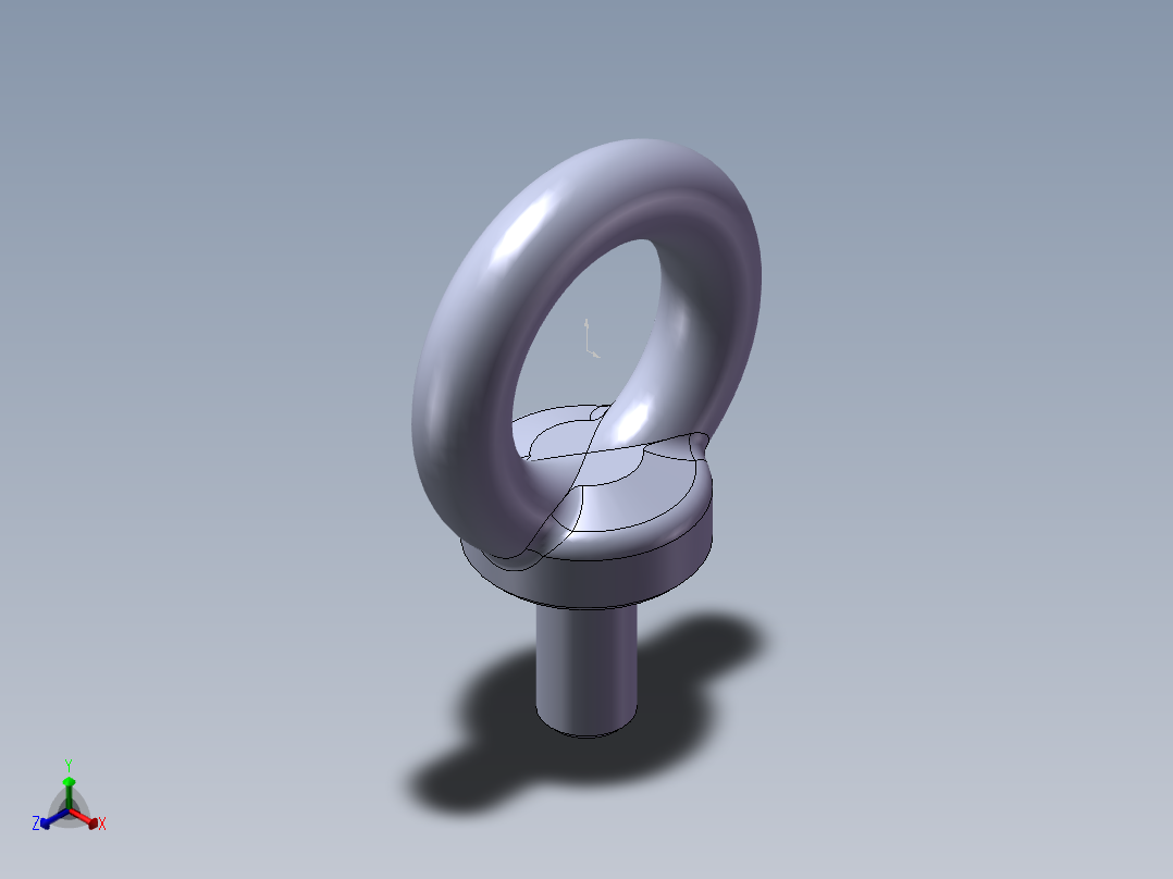 吊环螺钉正等轴测图