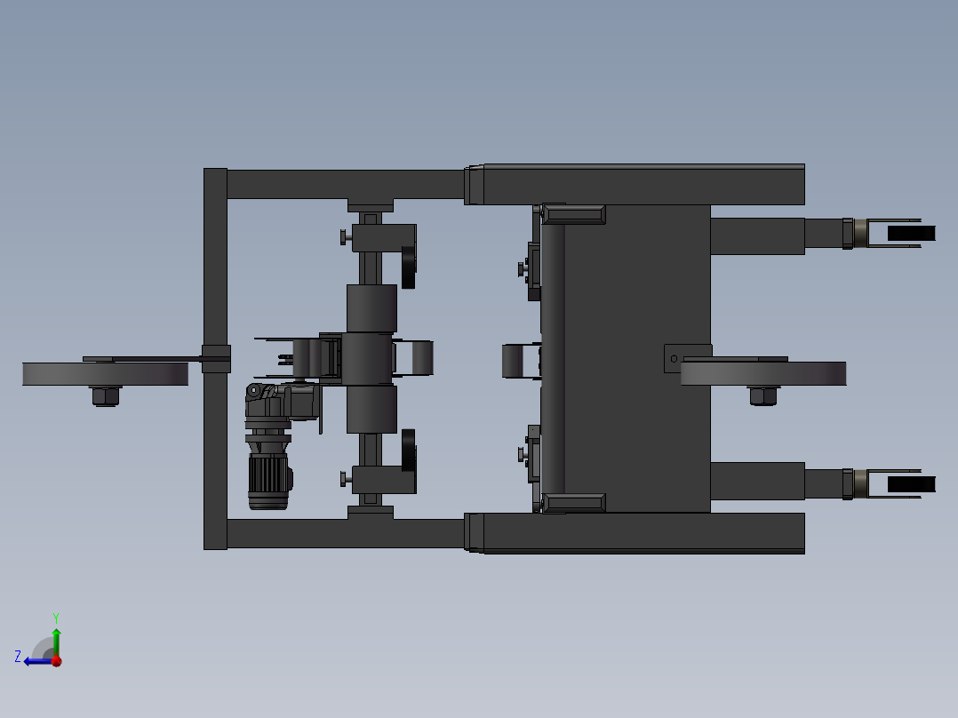 纸箱一字封箱机胶带式封箱机右视图