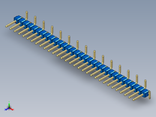 彩色公排针 100mil 2.54mm 系列-DS1022_blue_31p_100mil_Type_SMT_R2_rev1.0