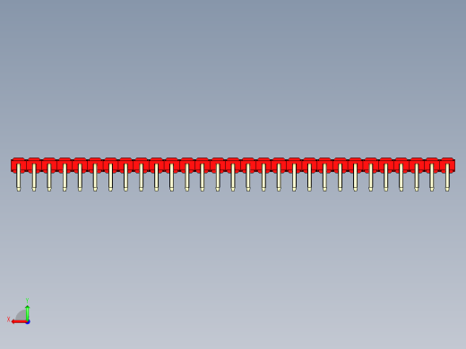 彩色公排针 100mil 2.54mm 系列-DS1022_red_1x29p_100mil_TypeD_rev1.0后视缩略图