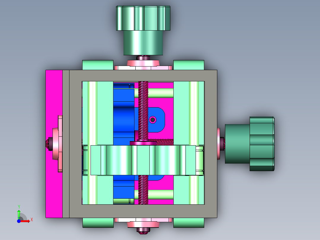 微型电子手摇移动台前视图