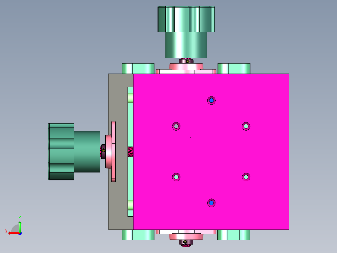 微型电子手摇移动台后视图