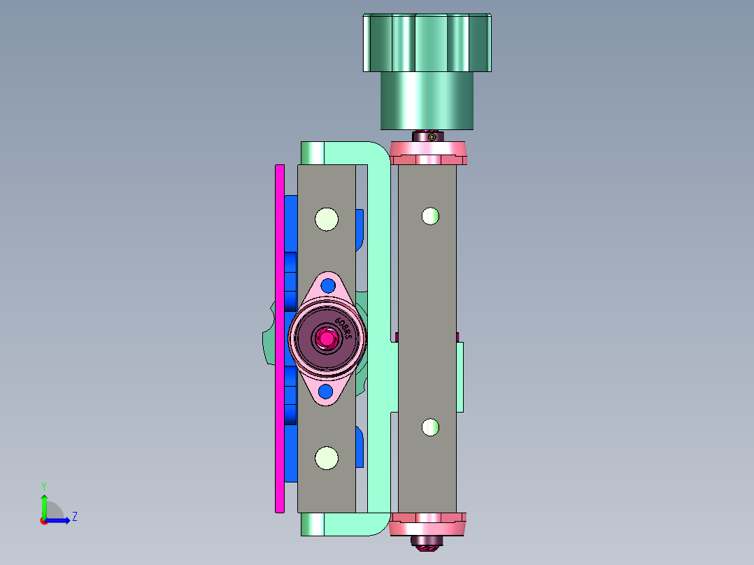 微型电子手摇移动台左视图