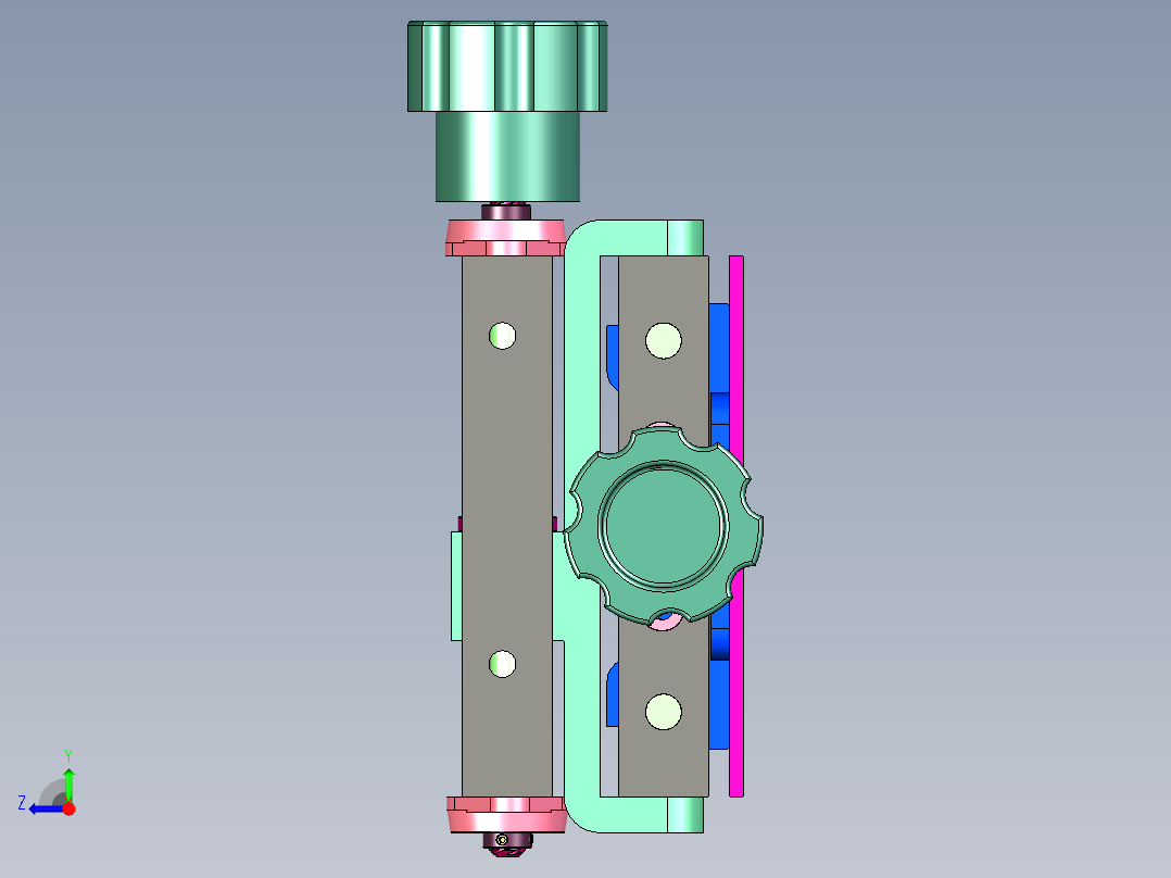 微型电子手摇移动台右视图