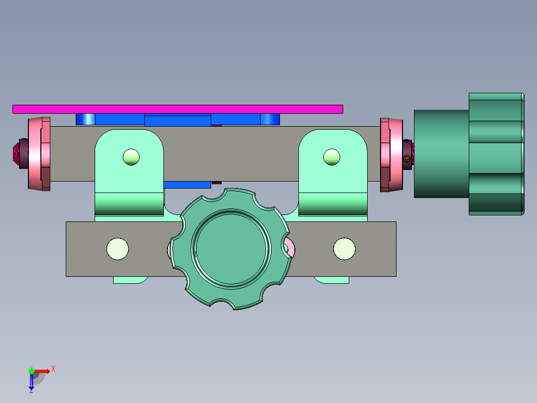 微型电子手摇移动台俯视图