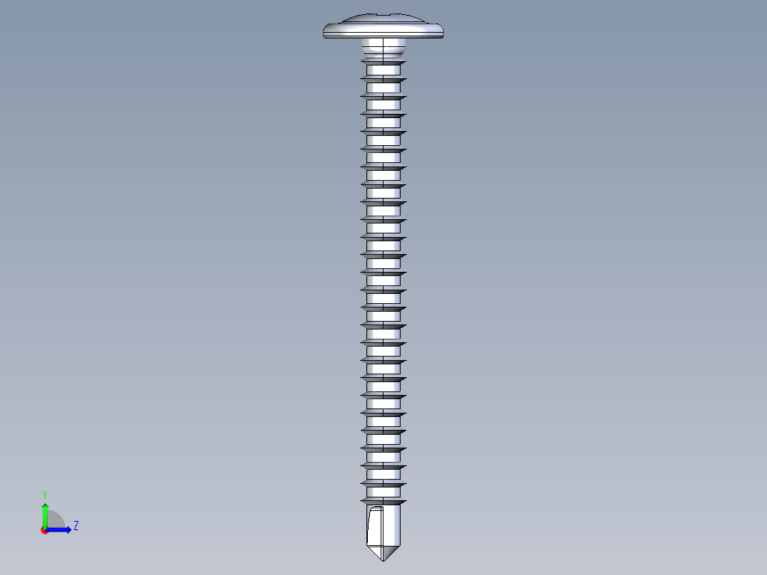 紧固件-IGES Drill-Tip Saucer Screw-02左视图