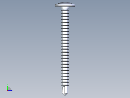 紧固件-IGES Drill-Tip Saucer Screw-02左视缩略图