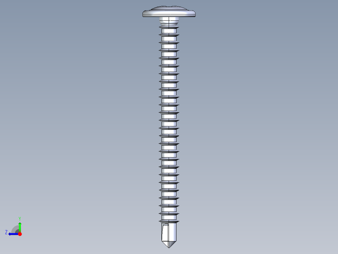 紧固件-IGES Drill-Tip Saucer Screw-02右视图