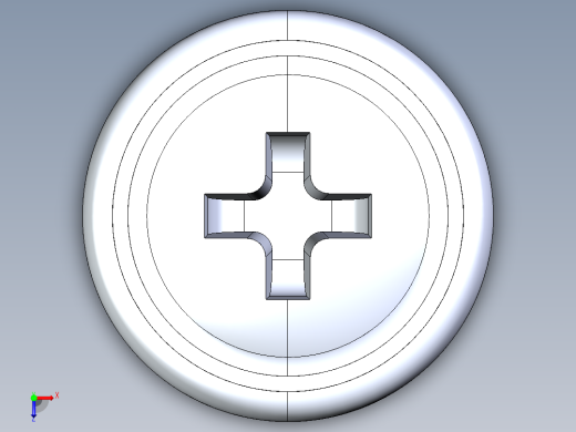 紧固件-IGES Drill-Tip Saucer Screw-02俯视缩略图