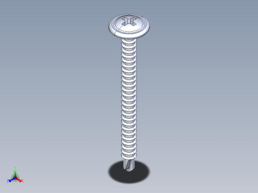 紧固件-IGES Drill-Tip Saucer Screw-02正等轴测缩略图
