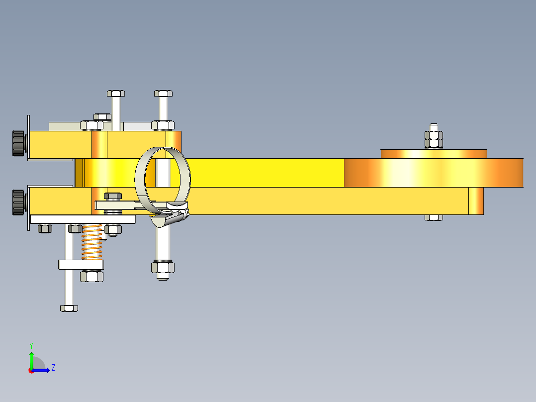 用于将边缘粘合到刨花板末端的装置左视图
