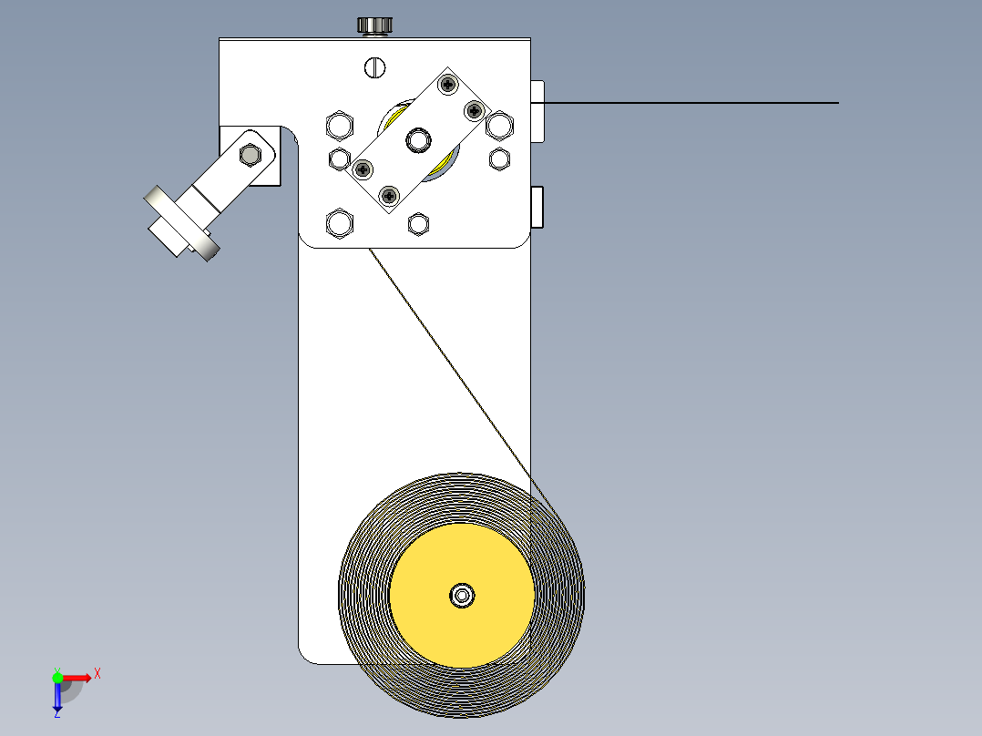 用于将边缘粘合到刨花板末端的装置俯视图