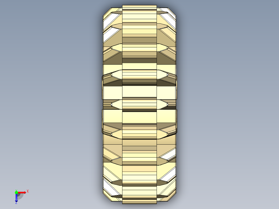 32269 Tan Technic Gear 20 Tooth Double Bevel.STEP俯视图